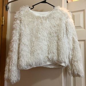 TOPSHOP FURRY BLOUSE